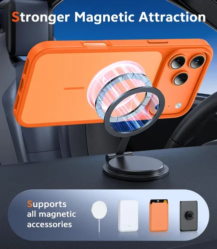 Miniatura 426 de FNTCASE Funda para iPhone 13 Pro-Max: Fundas magnéticas transparentes compatibles con Magsafe Slim anti amarillamiento protección contra caídas