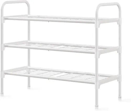 Miniatura 6 de 3-Tler - Zapatero organizador para zapatos, hierro inoxidable, estante espacioso para almacenamiento de zapatos para armario o entrada, se adapta a