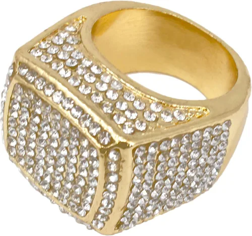 Miniatura 4 de Charles Raymond Bling Bling Hip Hop Iced Out Luxury BIG Oversize Anillo para hombre - 444