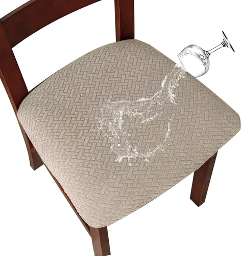 Miniatura 26 de Genina Fundas de asiento impermeables para sillas de comedor, fundas de asiento de silla de comedor, fundas de asiento de cocina, fundas de asiento