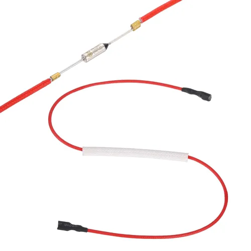 Miniatura 11 de MECCANIXITY Fusible de temperatura universal para olla arrocera, 168.8 °F 10 A 250 V Fusible térmico de metal con ambos terminales de fibra