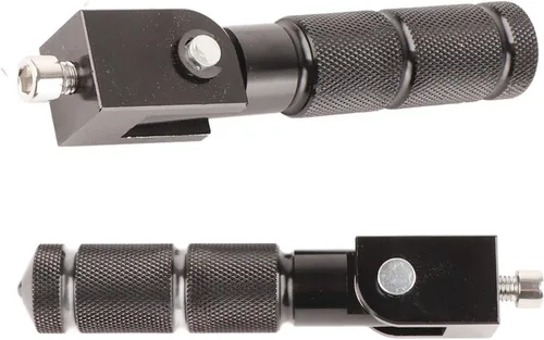 Estriberas de aluminio, 2 piezas, 8MM universal, 90 grados plegables, negro, 5 1 pulgadas, para