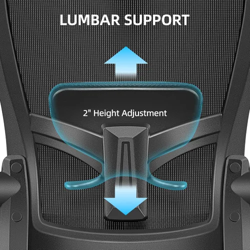Miniatura 4 de FelixKing Silla de Oficina, Silla de Escritorio con Soporte Lumbar Ajustable, Silla de Computadora Ergonómica con Respaldo Alto y Respaldo