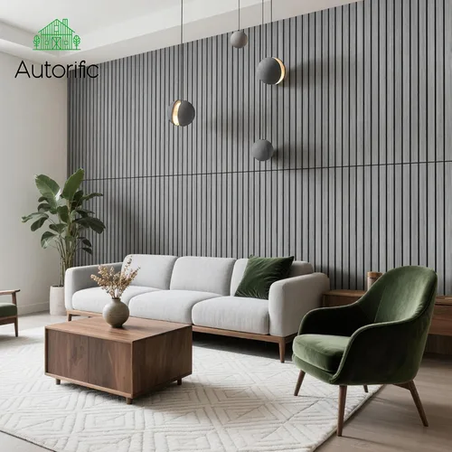 Miniatura 6 de Paneles de sonido de chapa de madera, paquete de 10 paneles de pared de 47.2 x 23.6 pulgadas, paneles acústicos decorativos para paredes