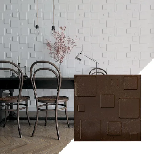 Miniatura 8 de Ekena Millwork Devon EnduraWall 19 5/8 pulgadas de ancho x 19 5/8 pulgadas de alto, panel decorativo de pared 3D, beige ahumado