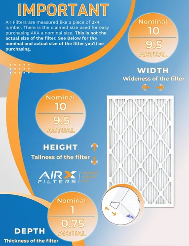 Miniatura 2 de Filtro de aire de 10 x 10 x 1 pulgadas con clasificación MERV 8, paquete de 12 filtros de horno comparables a MPR 700 y FPR 5, fabricado en Estados