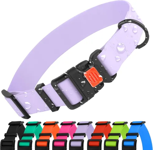 Miniatura 12 de CollarDirect Collar de perro impermeable - Collar de silicona, plástico, resistente al olor, fácil de limpiar, para perros grandes, medianos y Verde