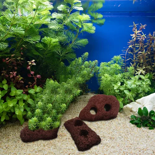Miniatura 2 de balacoo 5 unids rocas piedras volcánicas rocas decorativas pecera material acuario paisaje ornamentos agua hierba anillo fijo bonsái decoración