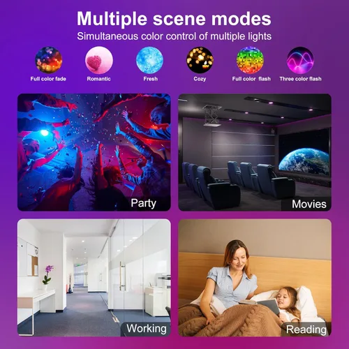 Miniatura 5 de Luces LED que cambian de color, paquete de 12 luces LED empotradas de 5/6 pulgadas, 13 W, 1050 lm, luces empotradas inteligentes, compatibles