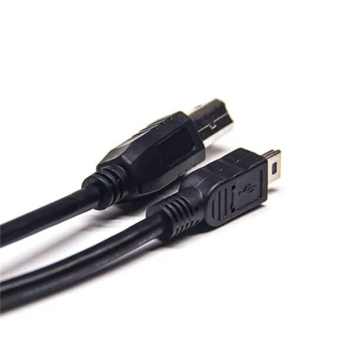 Miniatura 3 de Elecbee Cable USB B de 180 grados macho a mini USB recto USB 2.0, compatible con computadoras, portátiles, consolas de juegos, impresoras, discos