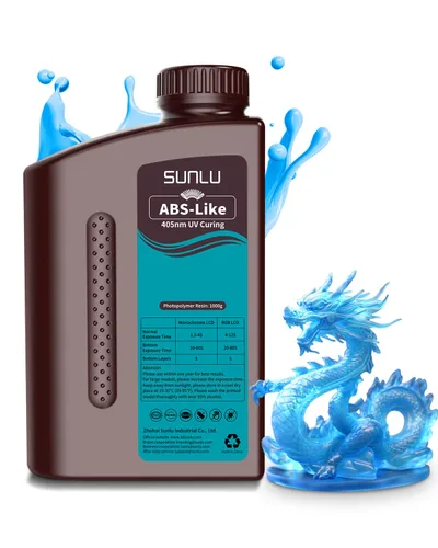 Miniatura 16 de SUNLU 1000G de resina tipo ABS para impresora 3D, fotopolímero de curado UV de 405 nm de rápido secado para impresoras 3D LCD/DLP/SLA de 2K 4K 6K