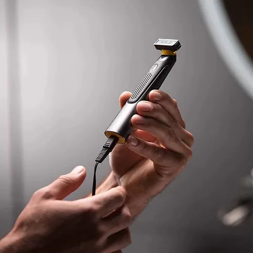 Miniatura 2 de Afeitadoras de papel de aluminio para hombre, afeitadora eléctrica híbrida y recortadora de barba para hombres con peine facial 4 en 1 y kit