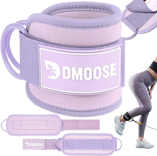 Miniatura 25 de DMoose Fitness Ankle Strap for Cable Machine - One Size Fit with Premium Padding Cuffs, Ankle Bands for Working Out, Booty Workouts, Leg Extension