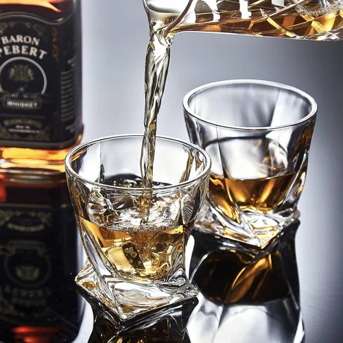Miniatura 5 de Mfacoy Juego de 4 vasos de whisky al estilo antiguo