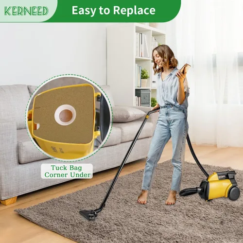 Miniatura 6 de Paquete de 10 bolsas de vacío MM para aspiradoras Sanitaire S3680 y SC3680 y Eureka Mighty Mite 3670 3680 4100 4300 5180 Series, modelo 60297A