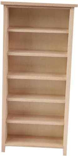 Miniatura 4 de Estantería de casa de muñecas a escala 1:12, gabinete de almacenamiento modelo de casa de muñecas, estantería en miniatura de madera sin terminar