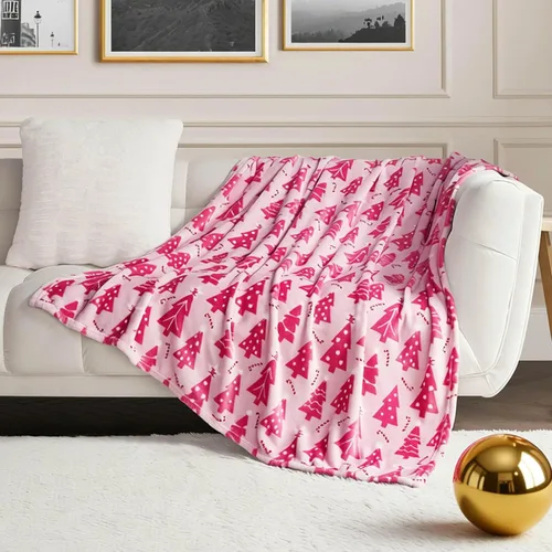 Miniatura 13 de Juicy Couture Berry Happy - Manta de felpa de 50 x 70 pulgadas, color rosa, mantas decorativas para sofás, mantas para sillas y camas