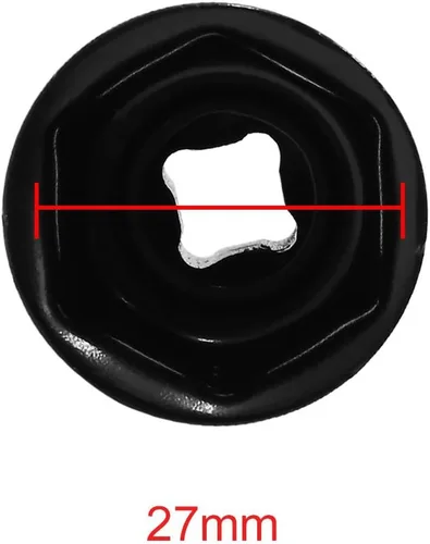 Miniatura 3 de uxcell 1.063 in 6 flautas filtro de aceite de coche tapa llave taza removedor herramienta para Volkswagen para Audi A6LA8L para BMW X5