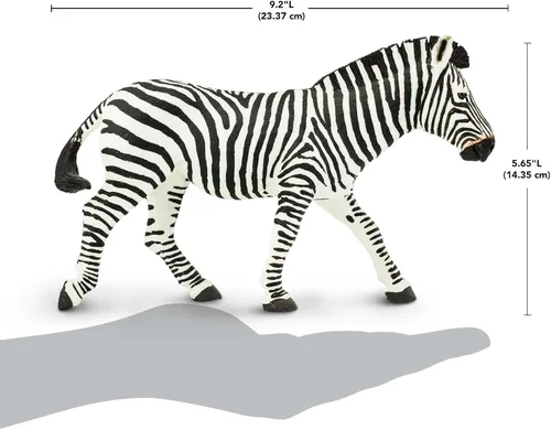 Miniatura 3 de Safari Ltd. Figura de cebra – Figura detallada de plástico de 5.85 pulgadas – Divertido juguete educativo para niños, niñas y niños a partir de 1 año