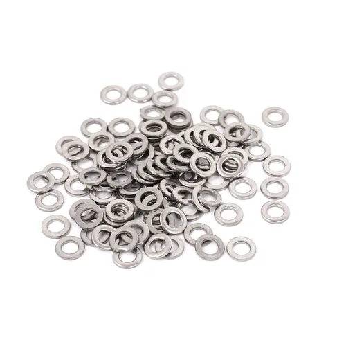 Miniatura 8 de uxcell Arandela plana redonda de acero inoxidable M3x6mmx0.0.197 in para tornillo de perno 100Pcs