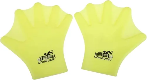 Miniatura 7 de Guantes de natación - Guantes de entrenamiento de natación con malla de silicona para adultos y niños Azul