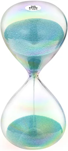 Miniatura 14 de Reloj de arena con temporizador de arena de 1 minuto con arena de color marrón, reloj de arena grande de 1 minuto, reloj de arena de 1 minuto