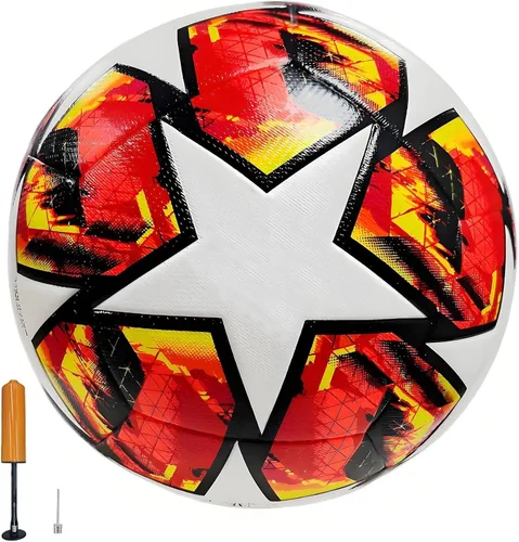 Soccer Ball Size 5, with Pump & Needles, Outdoor Sports Official Match Soccer Ball for Adult Youth Training Practice Ball for Indoor