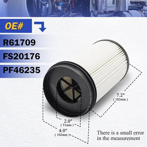 Miniatura 6 de R61709 Reemplazo del elemento separador de agua del filtro de combustible de papel de larga duración para motor diesel Detroit DD13 DD15 DD16
