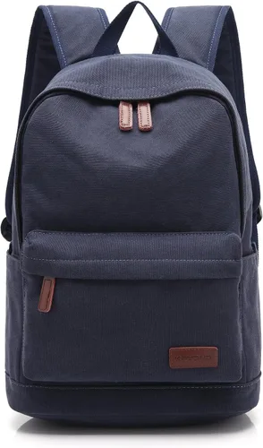 Miniatura 10 de kayond Bolsa de lona ligera para portátil de estilo casual, mochilas de viaje duraderas, mochila para hombres y mujeres, mochila de moda para Gris