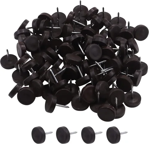 Miniatura 6 de Antrader 25mm/1" Dia. Deslizador deslizante de nailon con clavo para muebles de mesa, sofá, patas, patas, azulejos, protector de piso, 40