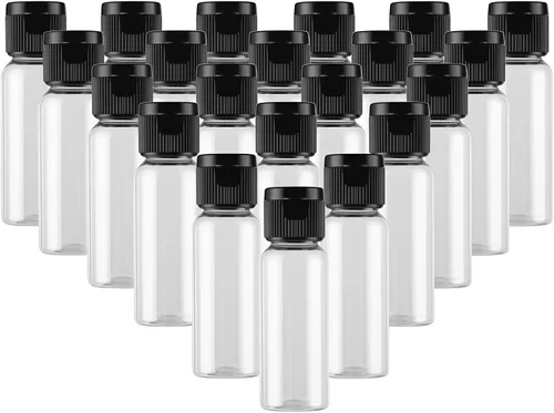 Paquete de 30 botellas de viaje vacías de plástico de 0.7 onzas con tapa abatible, recipientes cosméticos para lociones, champús y aceites de masaje