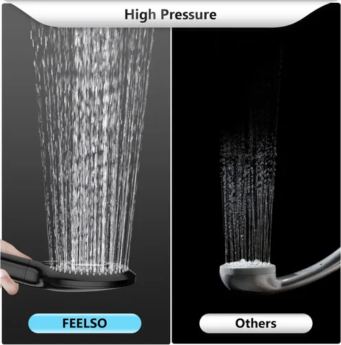 Miniatura 3 de Cabezal de ducha filtrado FEELSO con soporte manual, cabezal de ducha de alta presión de 3 modos de rociado con cartuchos de filtros suavizadores