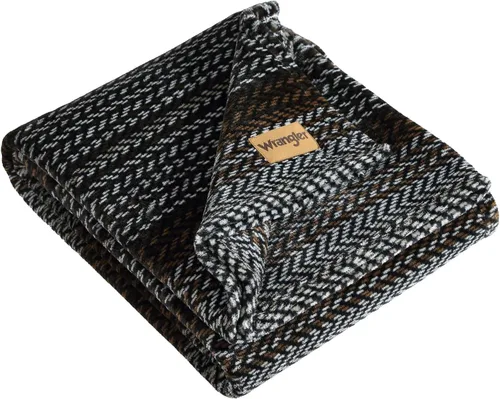 Miniatura 28 de Wrangler - Manta, ropa de cama de felpa suave, decoración occidental para la cama o el sofá (Colt naranja brillante, 50 x 60 pulgadas)