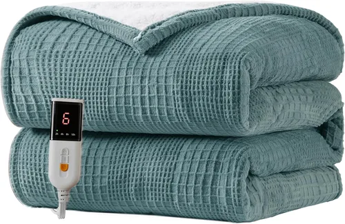 Miniatura 31 de Texciting Manta térmica eléctrica de 50 x 60 pulgadas, con 5 ajustes de calor, 3 horas de apagado automático, certificado ETL, lavable a máquina Rosa