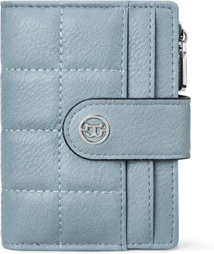 Miniatura 10 de BOSTANTEN - Cartera pequeña para mujer de cuero con bloqueo RFID, tarjetero plegable compacto con cremallera y bolsillo para monedas, Pequeña