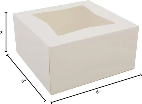 Miniatura 14 de Southern Champion Bandeja 24023 paperboard ventana Panadería Caja, 6" longitud x 6" ancho x 3" Altura (Caso de 200), color blanco