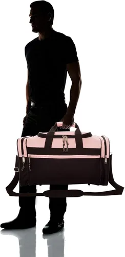 Miniatura 7 de Bolsa de lona, de DALIX, para el gimnasio, para viajar, 17 pulgadas