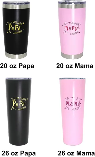 Miniatura 2 de Ezprogear Vaso delgado Greatest Mama La Mejor Mama Del Mundo de 26 oz (26 oz, Pink Mama)