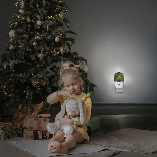 Miniatura 5 de El pavo real abre la luz nocturna, luces nocturnas se enchufan a la pared del hogar, escalera interior, pasillo de cocina, niños, niñas, mujeres