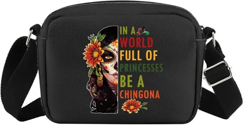 JXGZSO Bolsa de cosméticos para dama mexicana en un mundo lleno de princesas Be a Mexican Makeup Bag Badass Women Gift, En un mundo HCB