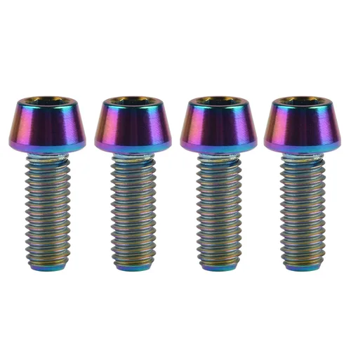 Miniatura 98 de Titanio Ti M6 x 10 16 18 20 25 30 35 40 45 50 55 60 2.559 in Allen - Tornillos hexagonales de 2.559 in, tornillos cónicos, paquete de 4