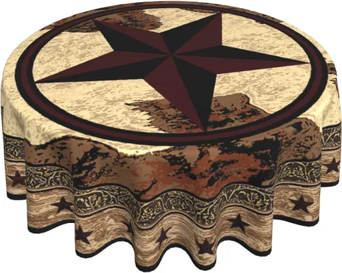 Miniatura 68 de Giwawa Mantel redondo azteca del suroeste de 60 pulgadas, diseño étnico tribal geométrico, estilo vintage, mantel circular bohemio y chic lavable