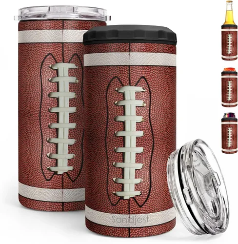 Miniatura 15 de SANDJEST Regalos para Papá Bonito de Bonus - Vaso de 12oz de la Hijastra, el Hijo - Diseño 4 en 1 Vaso de Papá Paso Aislante Enfriador de Latas
