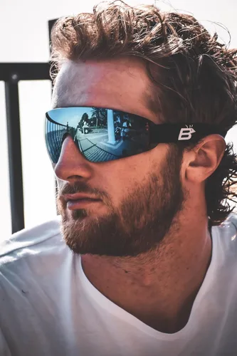 Miniatura 3 de Birdz Eyewear Wing Skydiving Parasailing - Gafas flotantes con lente de espejo azul ReflecTech