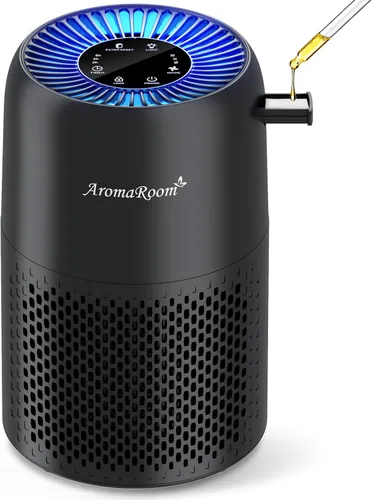 Purificadores de aire para el hogar y dormitorio, AromaRoom H13 HEPA Purificador de aire con filtro para alergias, polen, humo, polvo, caspa de