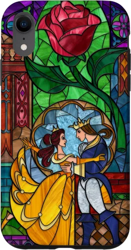 Miniatura 25 de Disney Beauty and the Beast Belle y Príncipe - Funda de vidrio manchado para iPhone 12 Pro Max