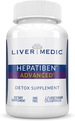 Miniatura 3 de Hepatiben Liver Detox Cleanse Suplemento natural con cardo mariano, silibina, NAC, colina, MSM, cúrcuma, berberina, glutatión ácido alfa lipoico