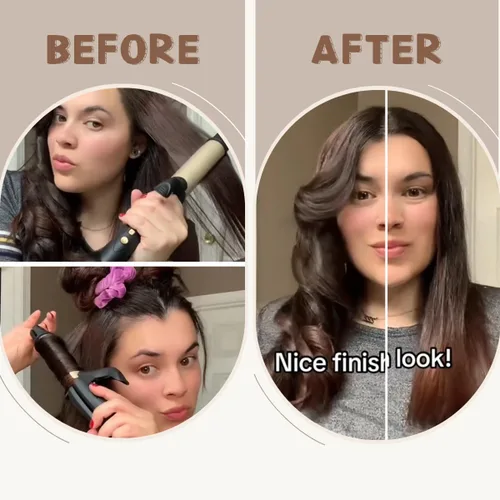Miniatura 3 de BERTA Alisador y rizador de pelo 2 en 1, plancha plana profesional de cerámica, varita iónica rizadora iónica de 1.25 pulgadas, ajuste