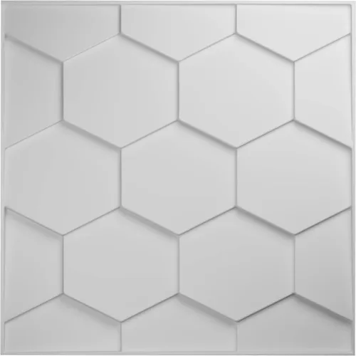 Miniatura 5 de Ekena Millwork WP20X20HBWH 19 5/8 pulgadas de ancho x 19 5/8 pulgadas de alto Panal EnduraWall Decorativo 3D Panel de Pared Cubre 2.67 pies cuadrados