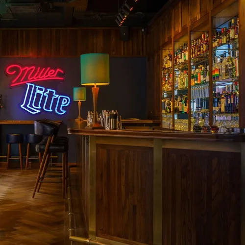 Miniatura 5 de Millers Light - Letreros de neón para decoración de pared en garaje, bar, pub o club, luz LED regulable hecha a mano para decoración del hogar, bar
